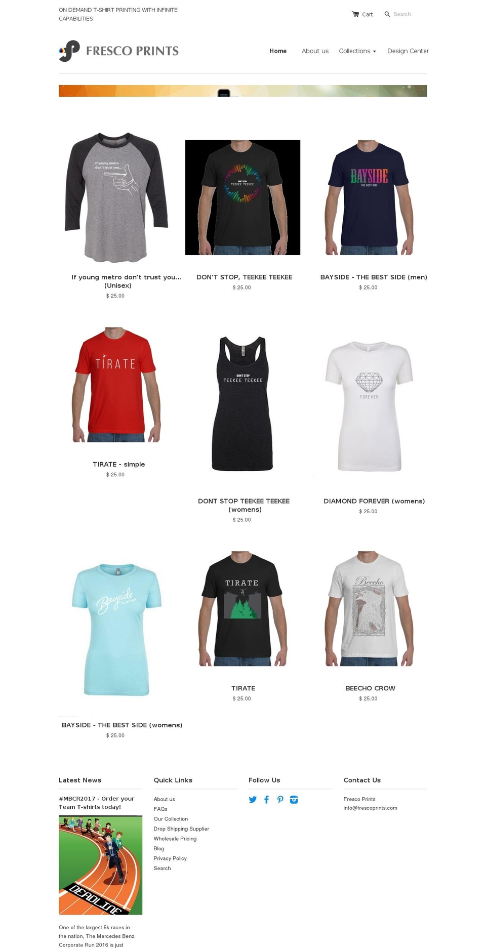 frescoprints.com — Shopify storefront screenshot