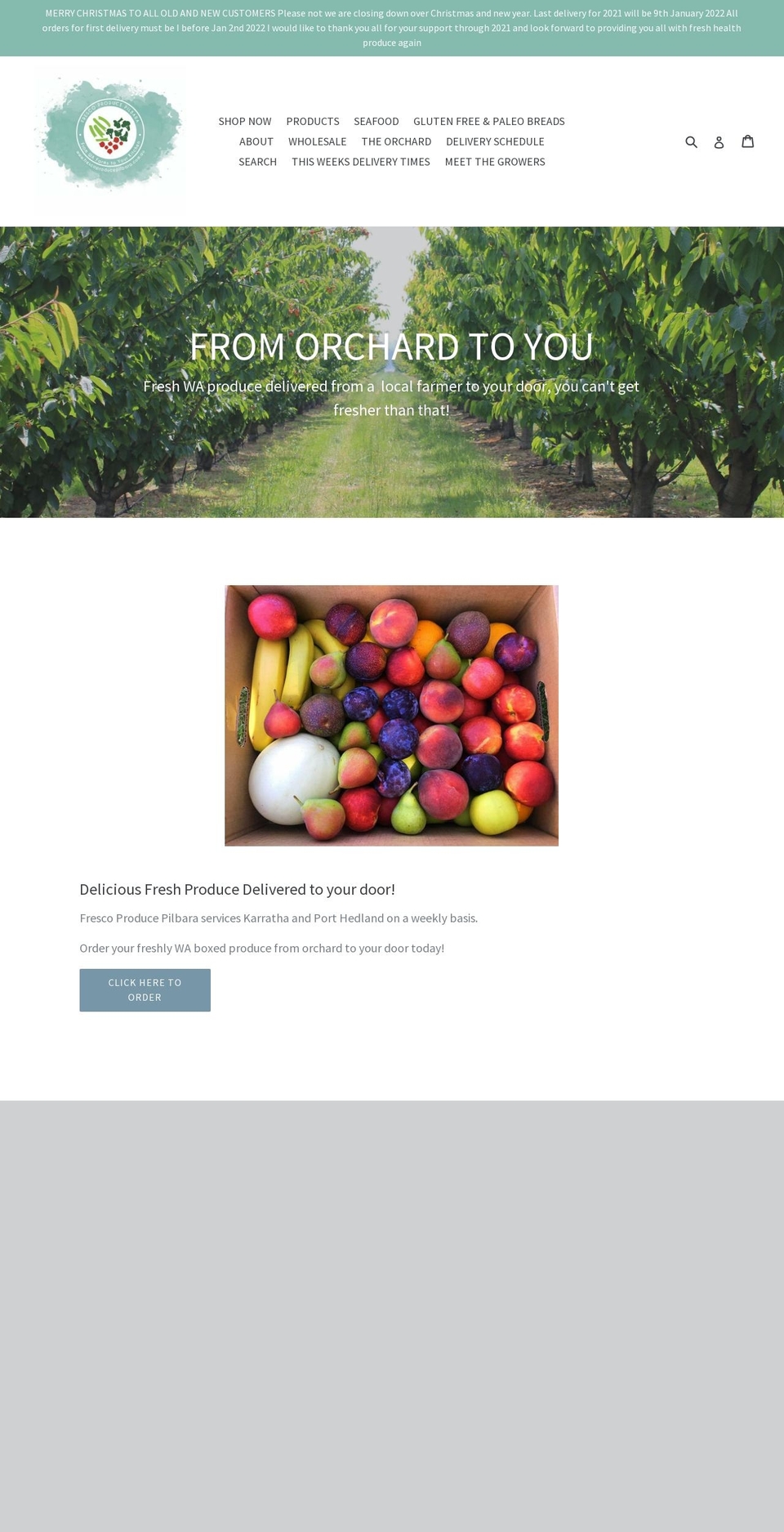 frescoproducepilbara.com.au shopify website screenshot