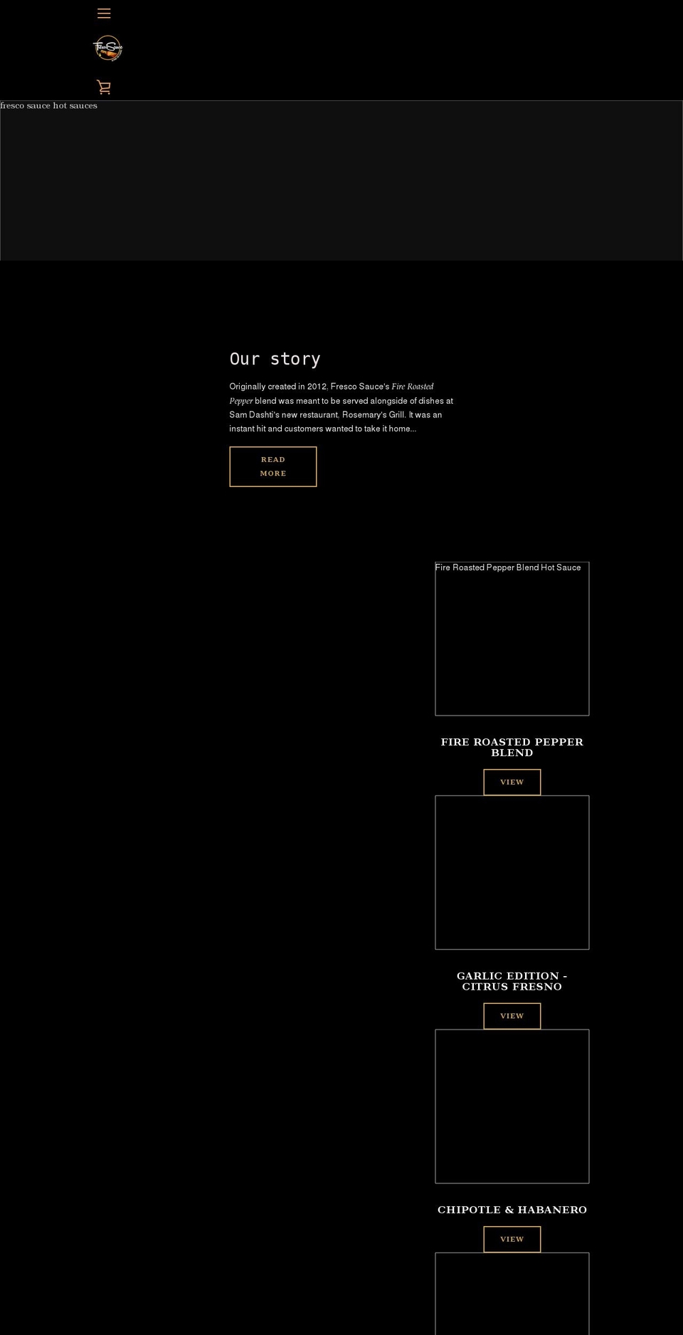 frescosauce.com shopify website screenshot
