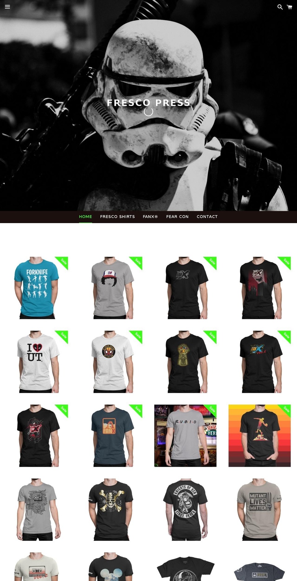 frescoshirts.com shopify website screenshot