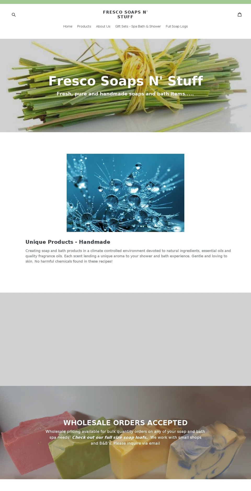 frescosoapsnstuff.com — Shopify storefront screenshot