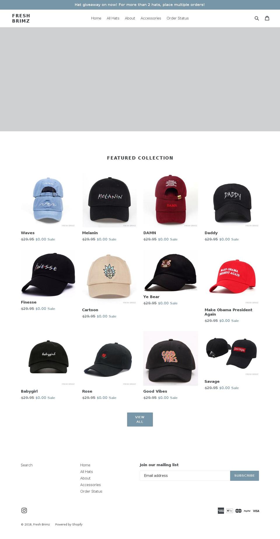 fresh-brimz.myshopify.com shopify website screenshot