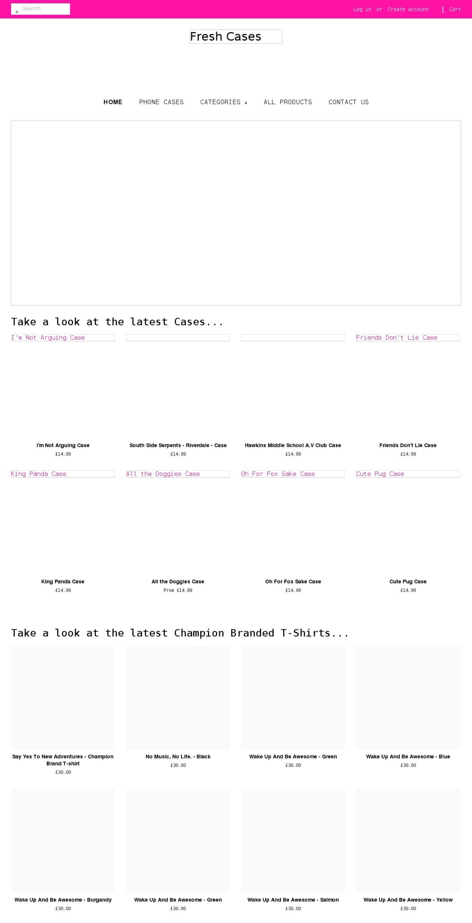 fresh-cases.com shopify website screenshot
