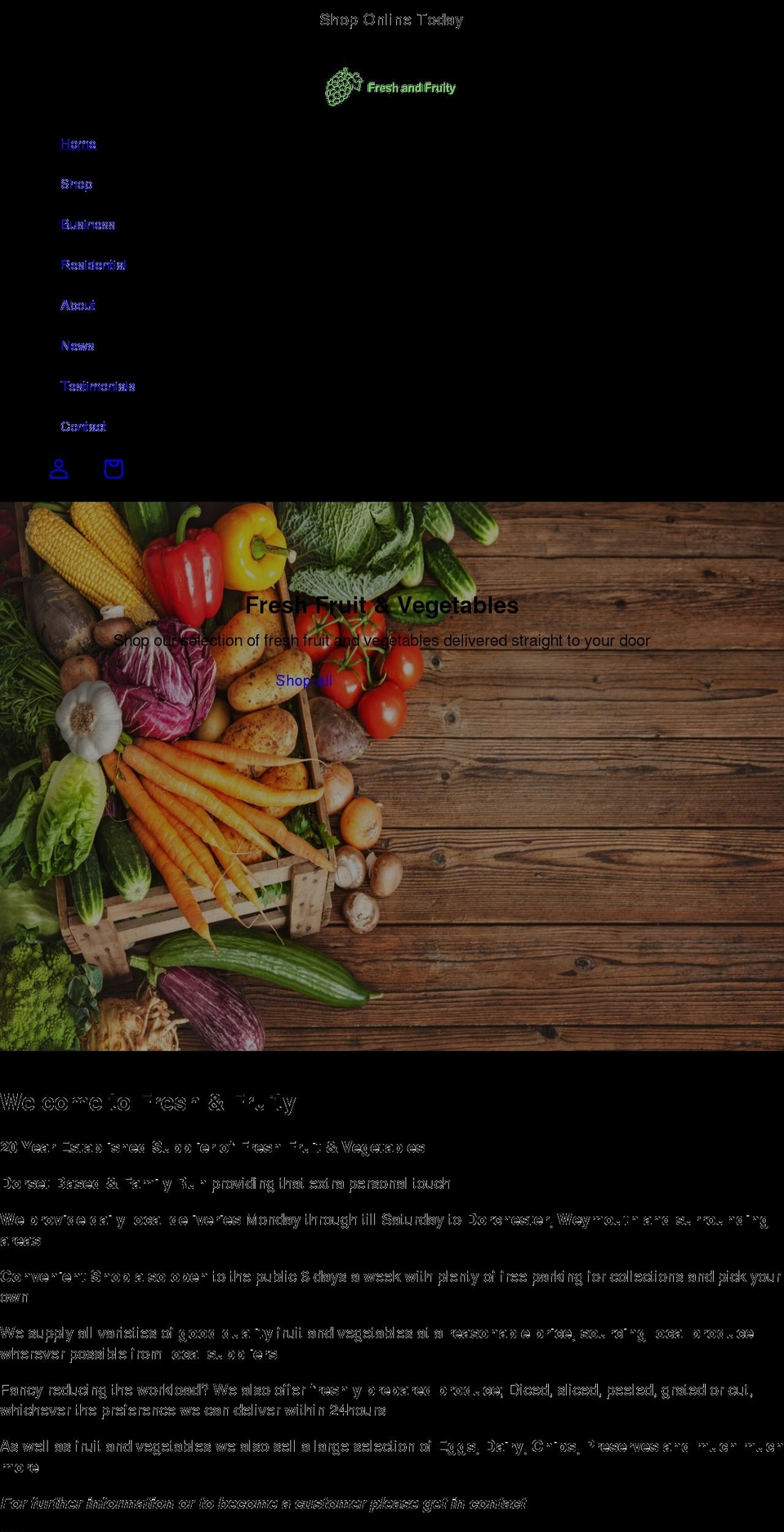 fresh-fruity.co.uk shopify website screenshot