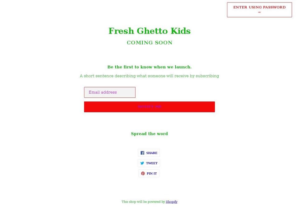 fresh-ghetto-kids.myshopify.com shopify website screenshot