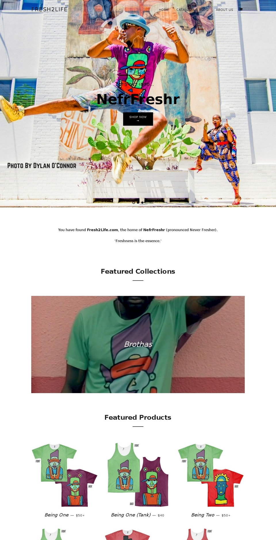 fresh2life.com shopify website screenshot