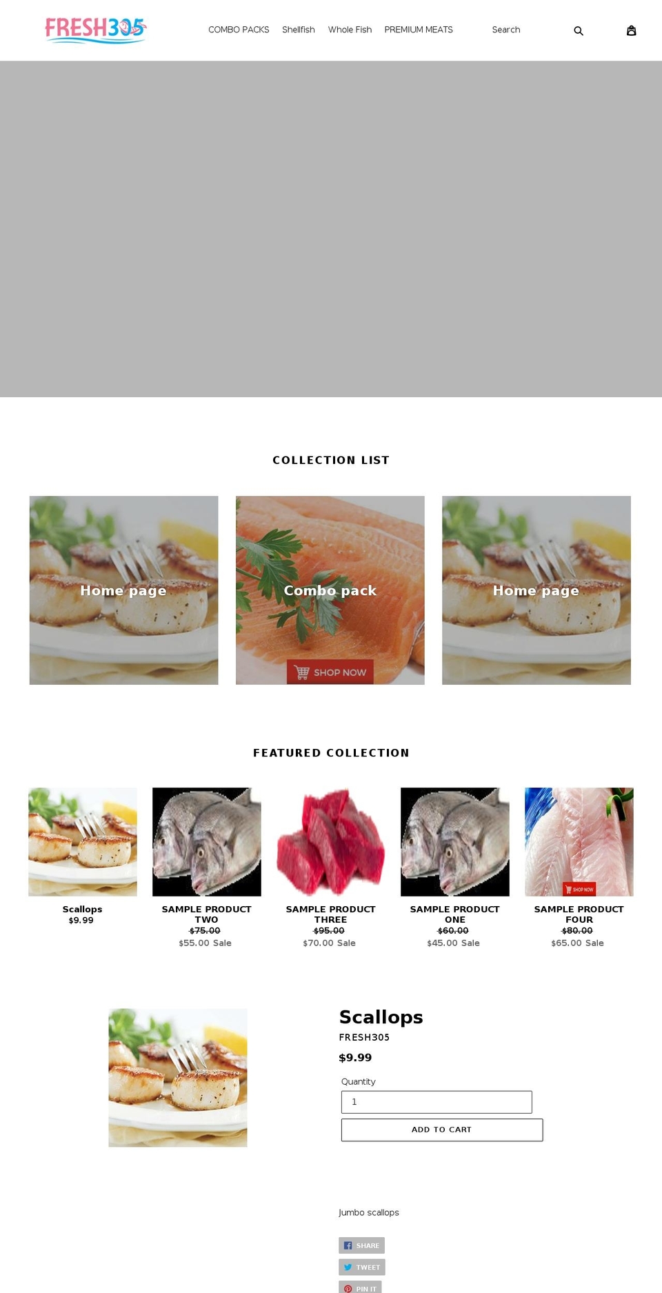 fresh305.com shopify website screenshot