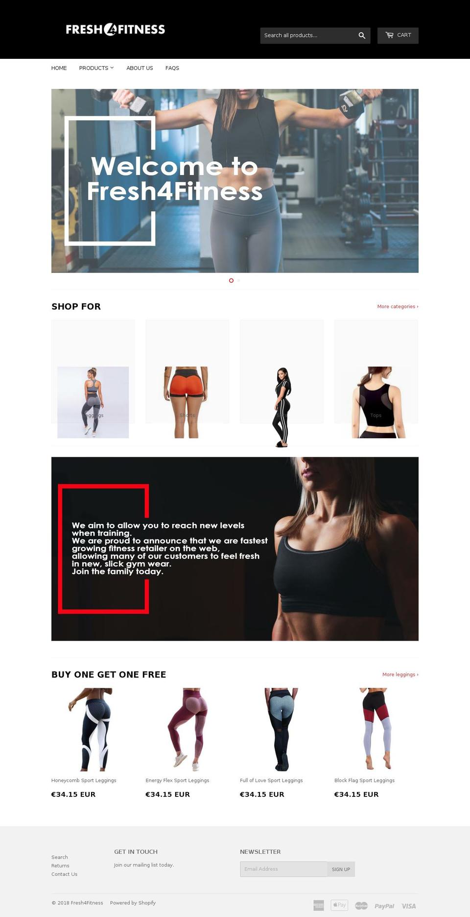 fresh4fitness.com shopify website screenshot