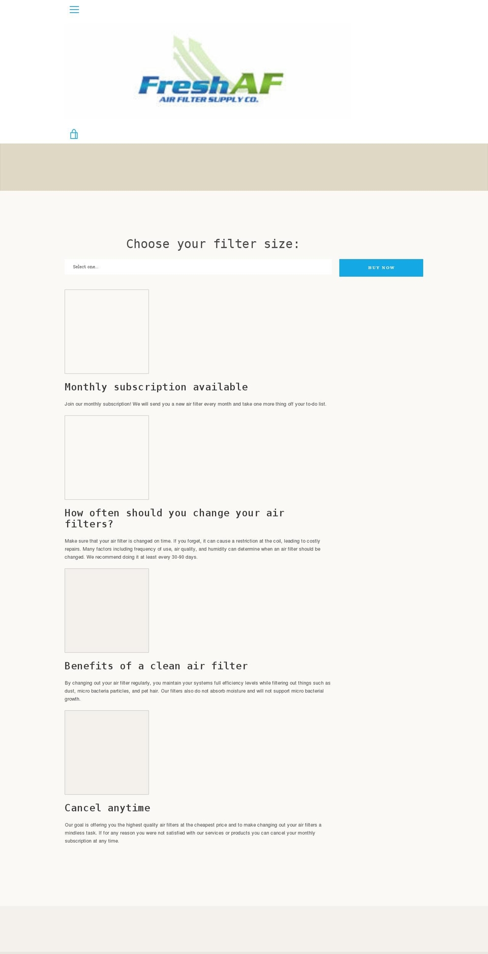 Brand based with collapsible menu Shopify theme site example freshafonline.com
