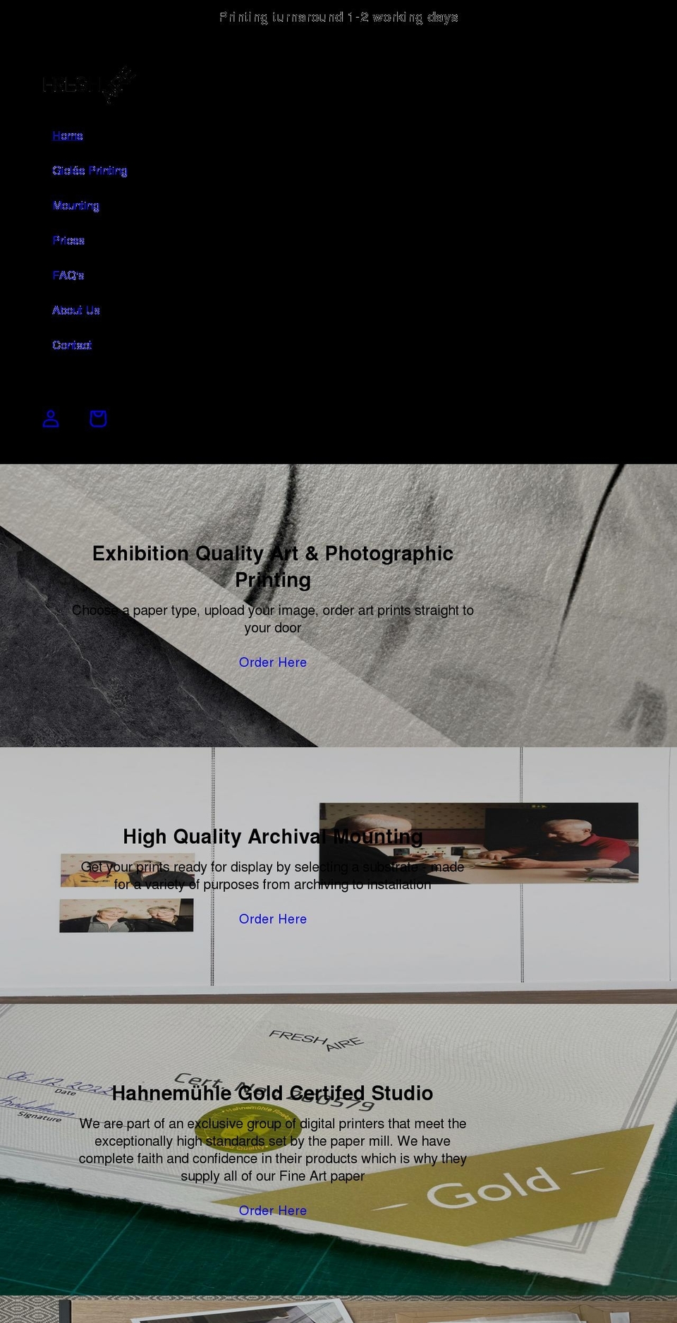 freshaire.co.uk shopify website screenshot