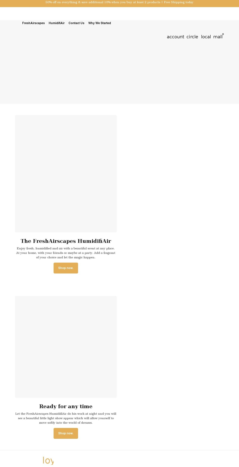 freshairscapes.com shopify website screenshot