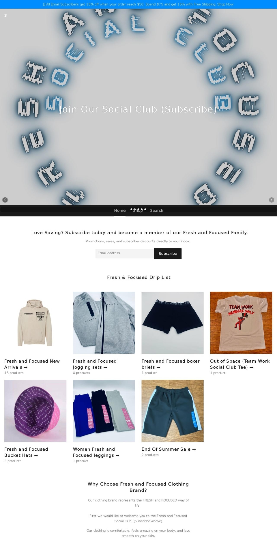 freshandfocusedllc.com shopify website screenshot