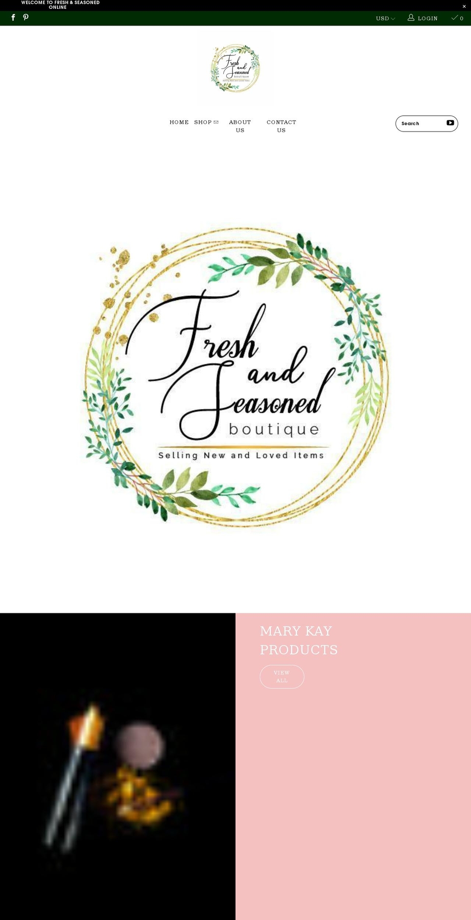 freshandseasoned.com shopify website screenshot