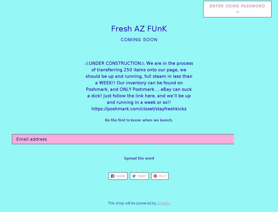 freshazfunk.com — Shopify storefront screenshot