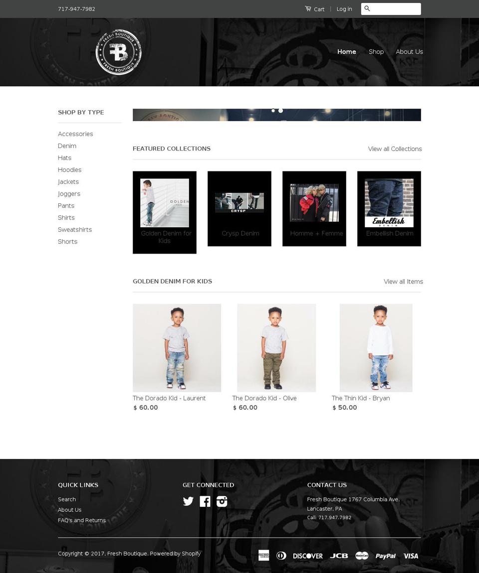 freshboutiquellc.com shopify website screenshot
