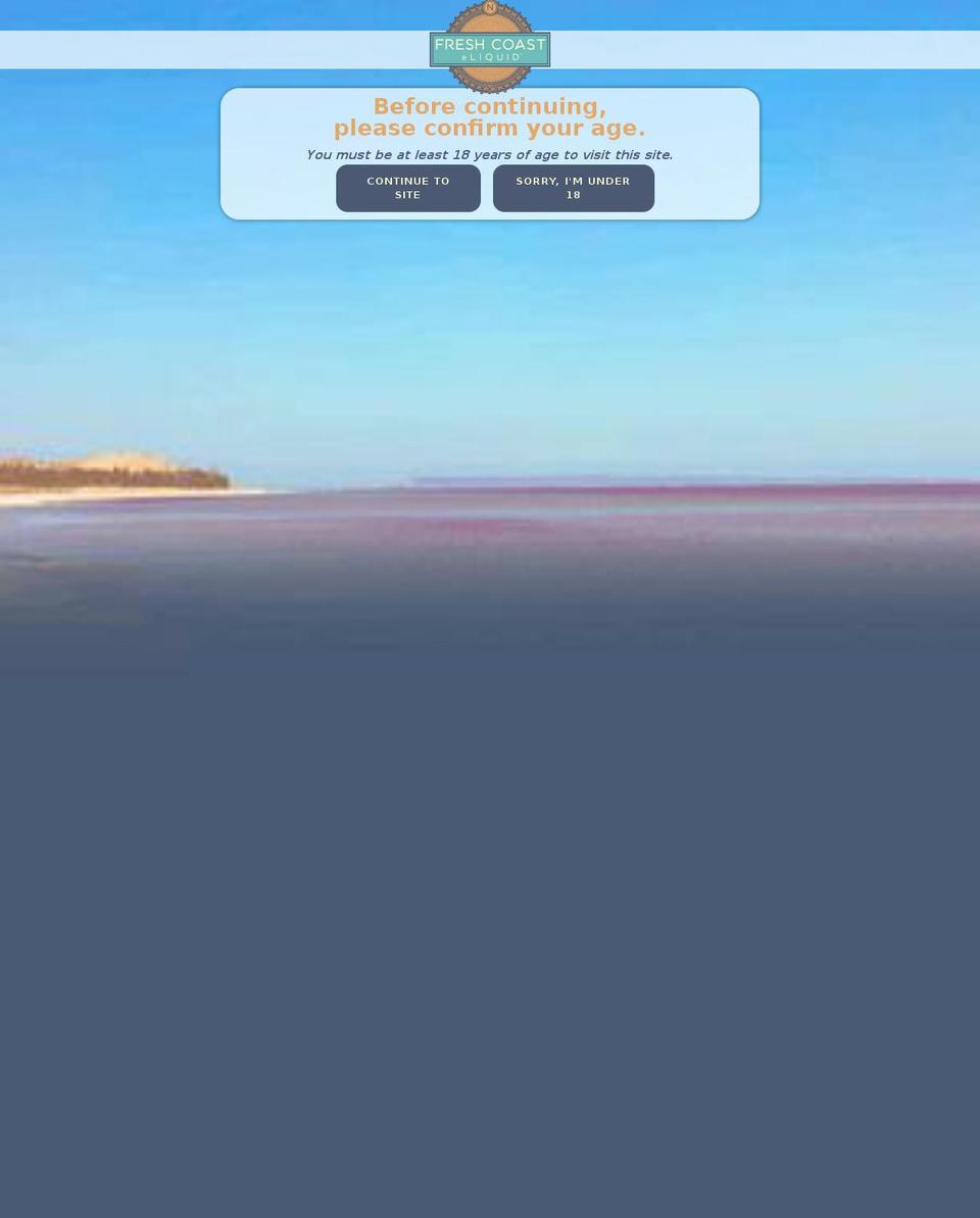 freshcoasteliquid.net shopify website screenshot