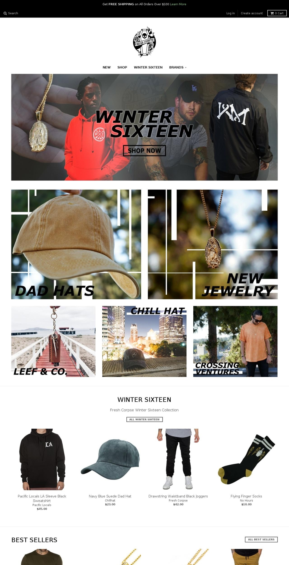 freshcorpse.com shopify website screenshot