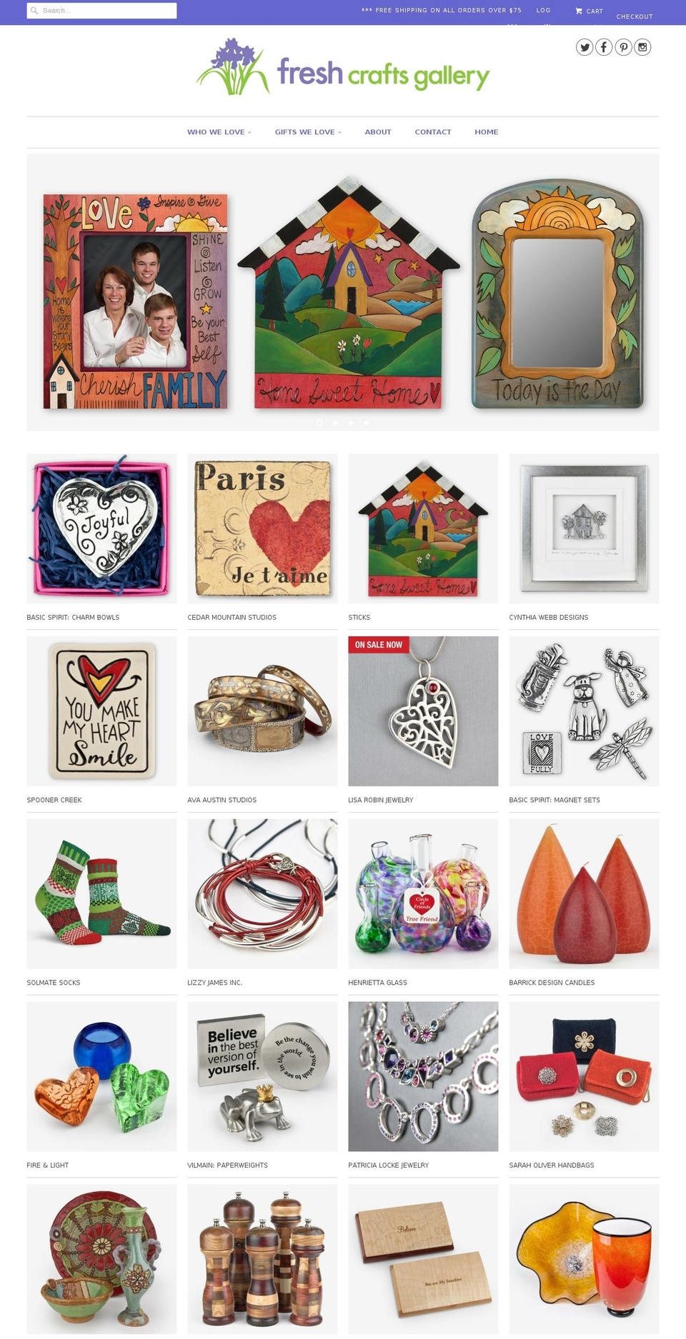 freshcraftsgallery.com shopify website screenshot