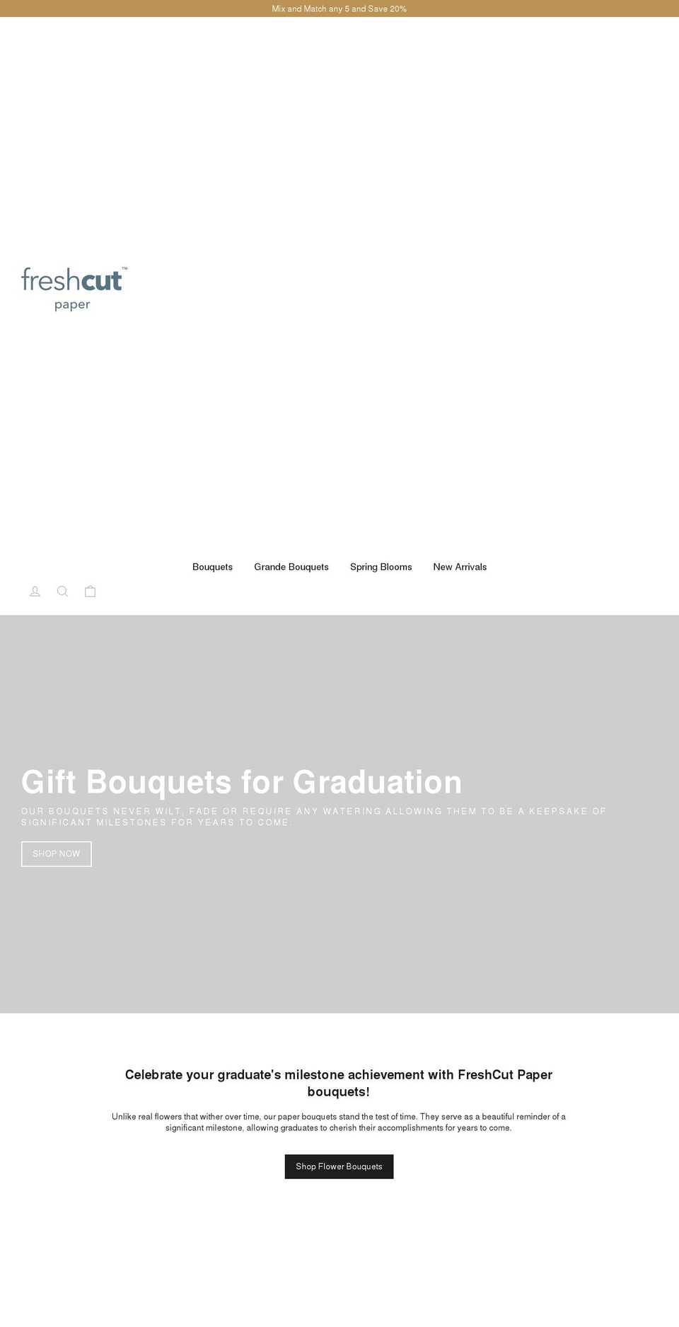 freshcutpaper.com shopify website screenshot