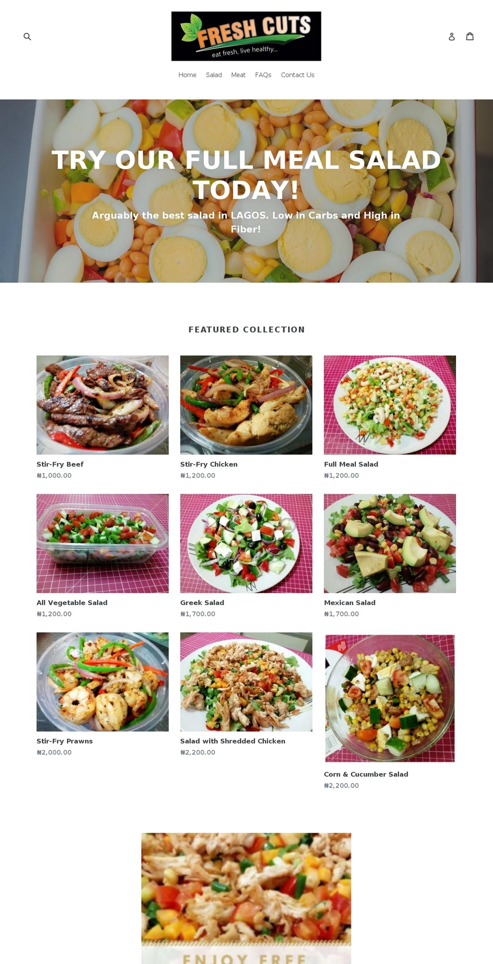 freshcutsng.com — Shopify storefront screenshot