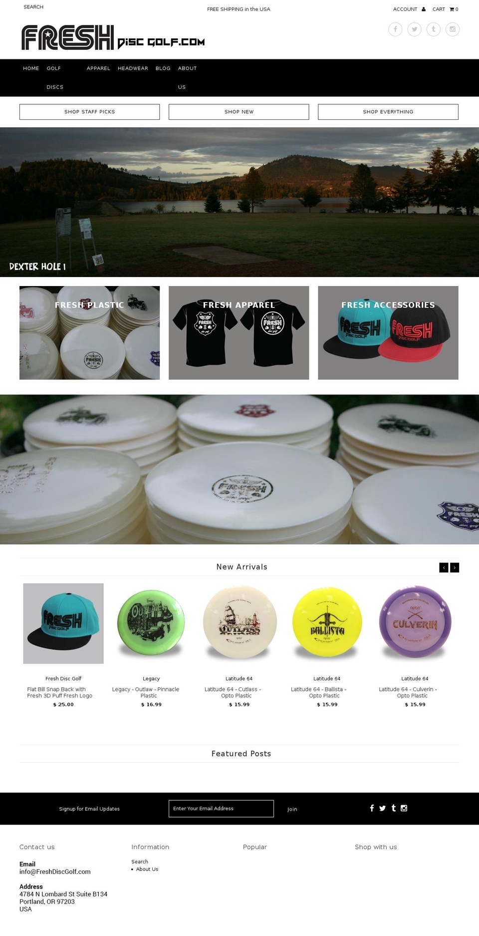 freshdiscgolf.com shopify website screenshot