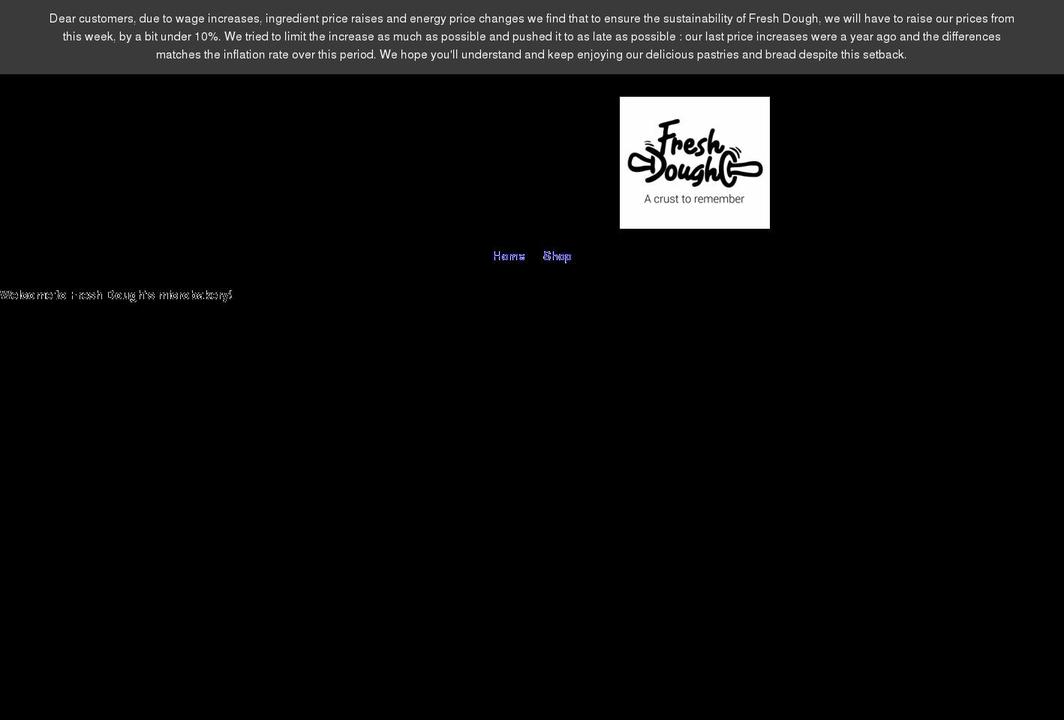 freshdough.co.uk shopify website screenshot