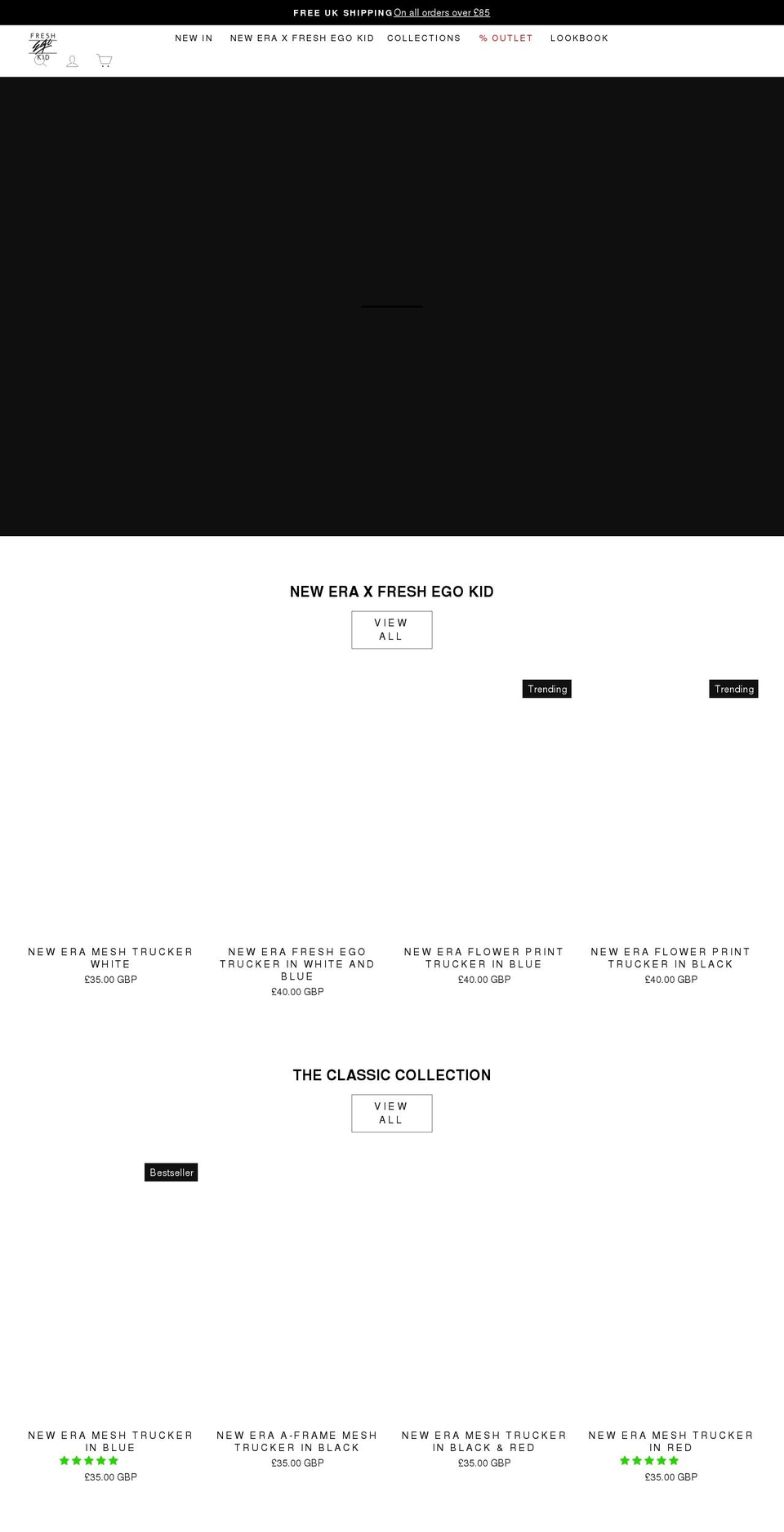 freshegokid.co.uk shopify website screenshot