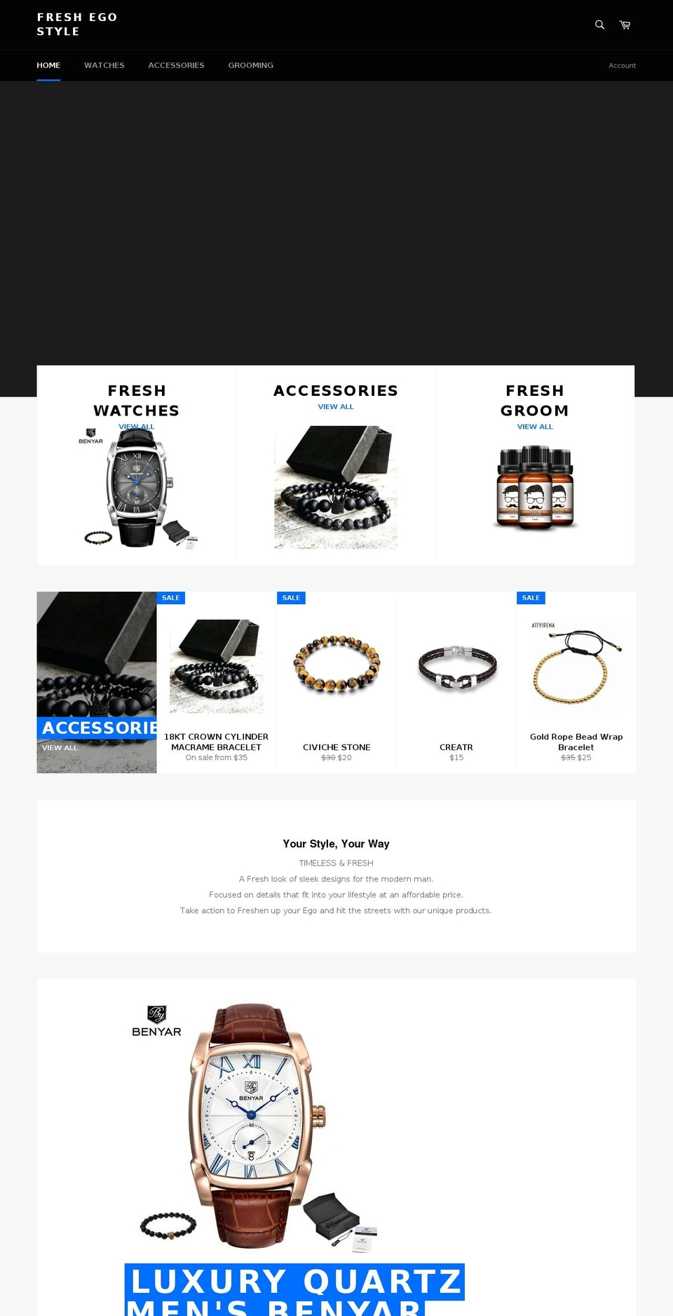 freshegostyle.com — Shopify storefront screenshot