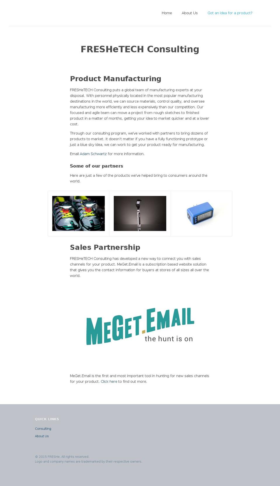 freshetechconsulting.com shopify website screenshot