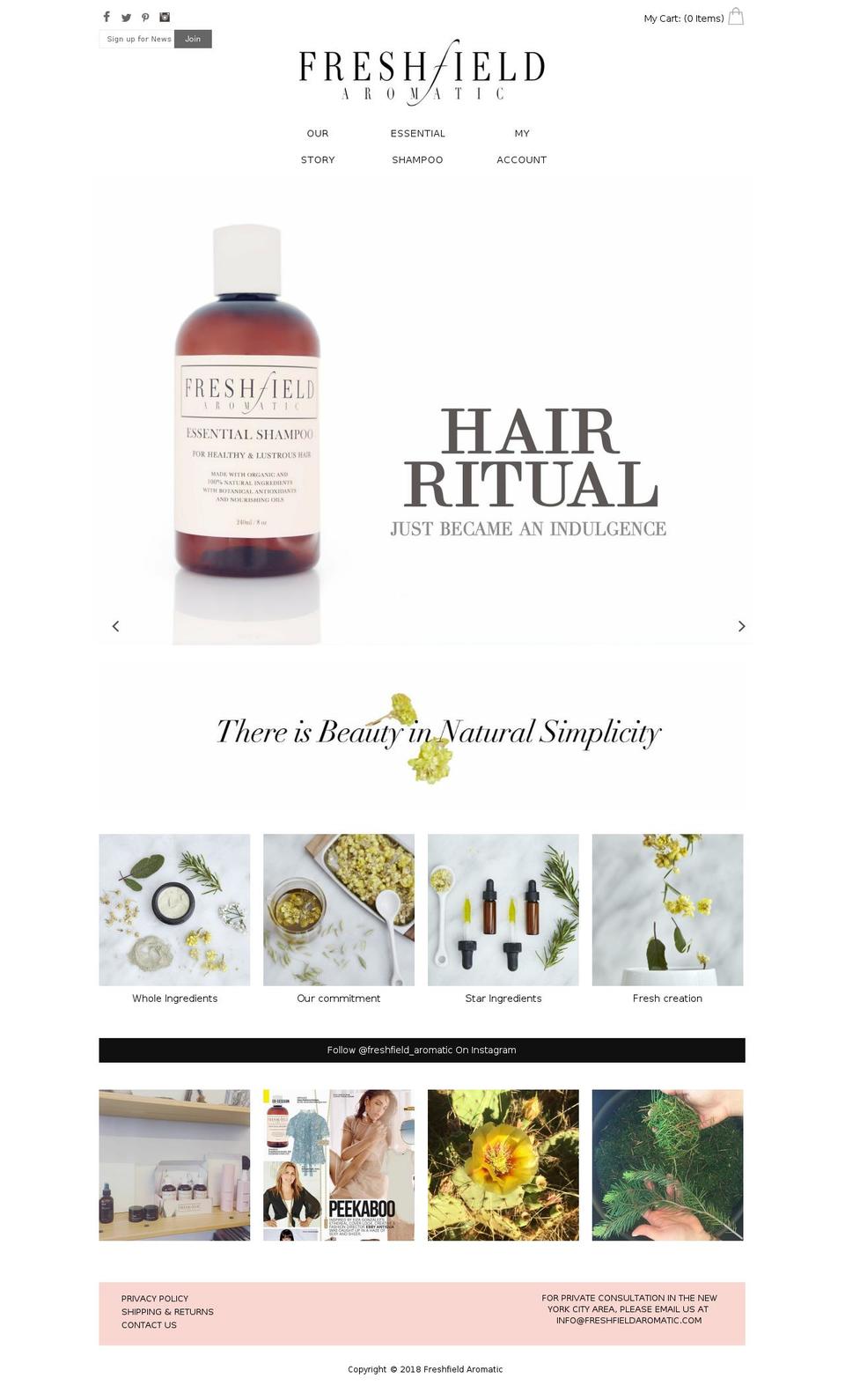freshfieldaromatic.com — Shopify storefront screenshot