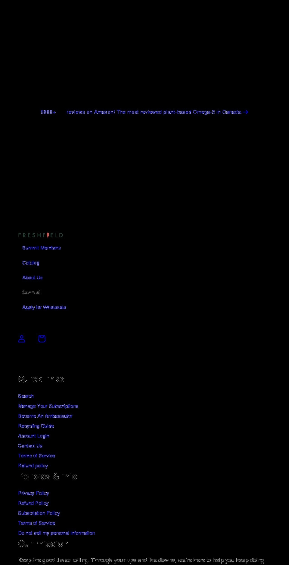 freshfieldnaturals.com — Shopify storefront screenshot