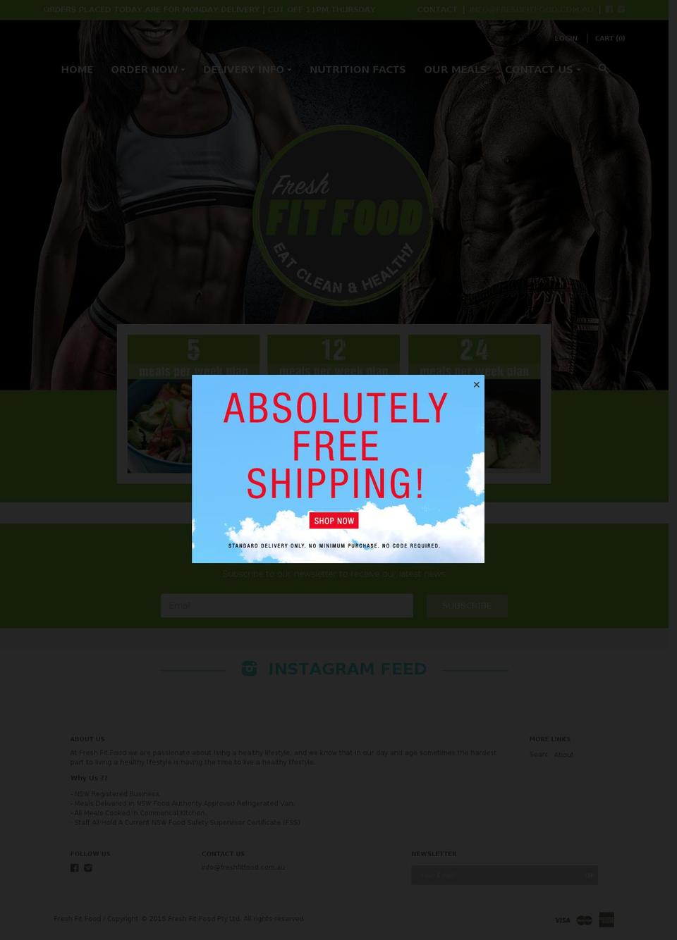 freshfitfood.com.au shopify website screenshot