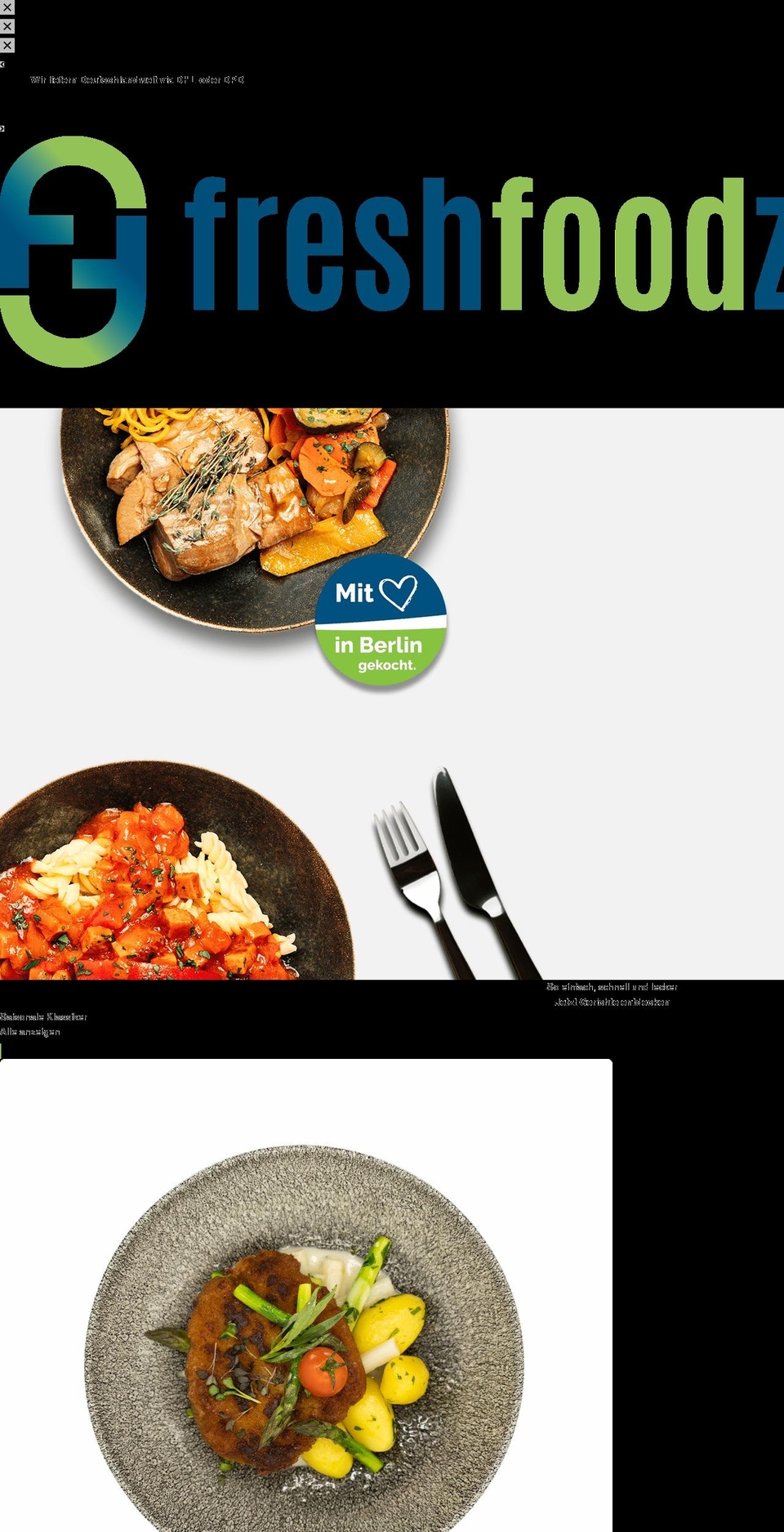 freshfoodz.com shopify website screenshot