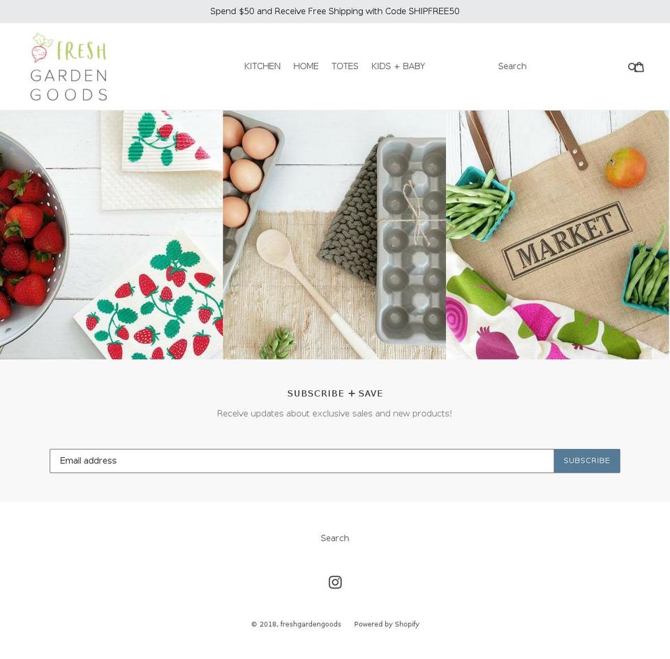 freshgardengoods.com — Shopify storefront screenshot