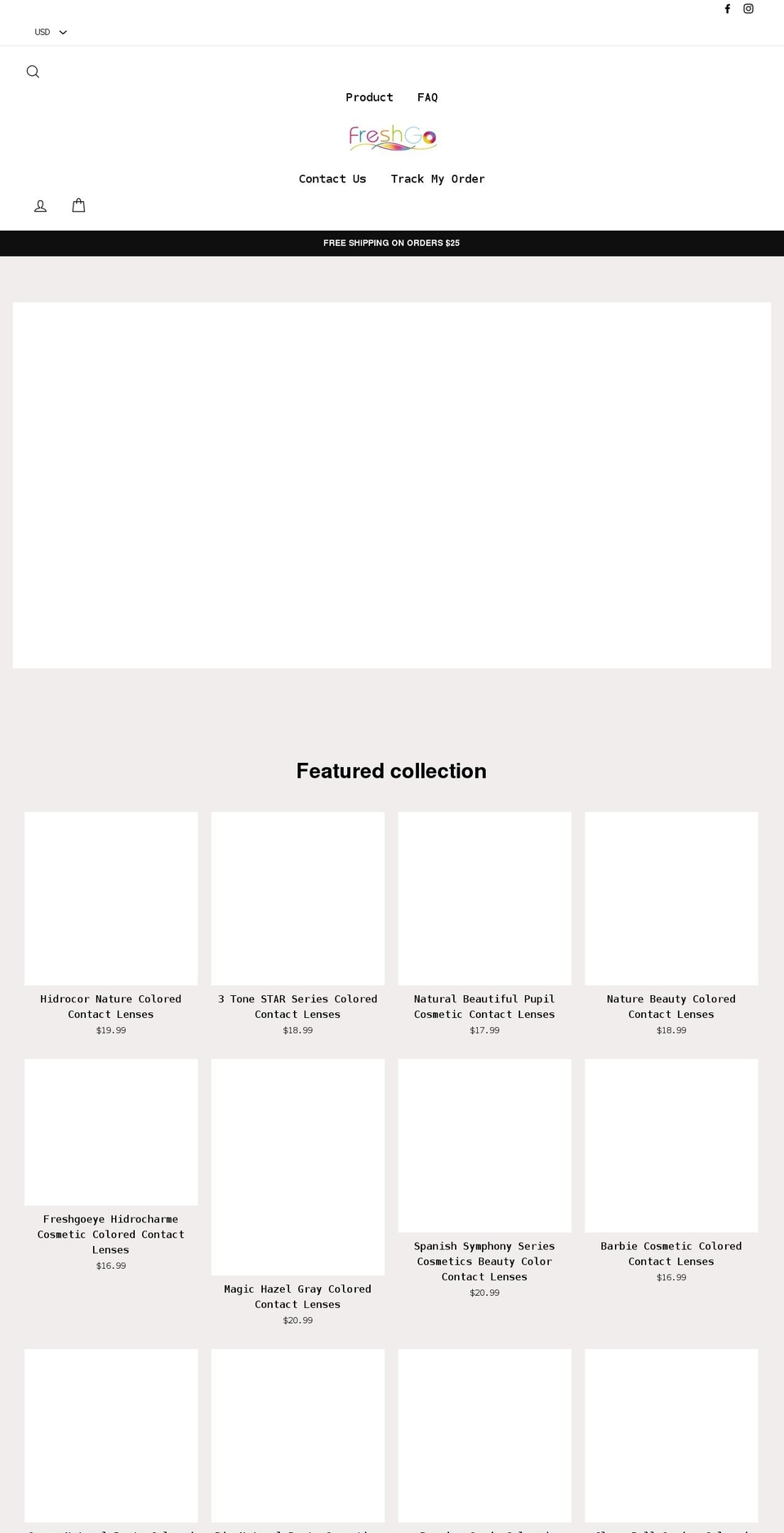 freshgoeye.com shopify website screenshot