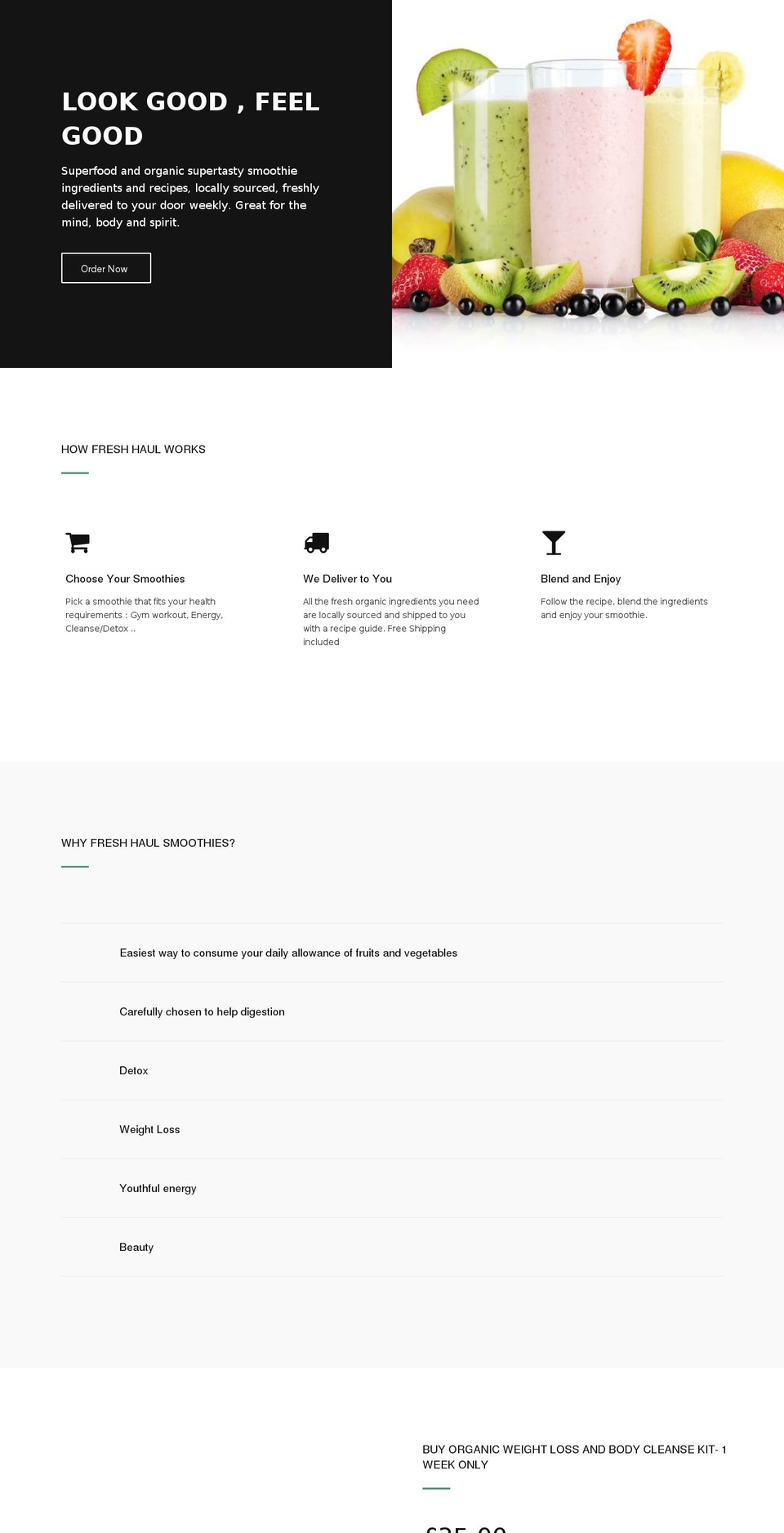 freshhaul.com shopify website screenshot