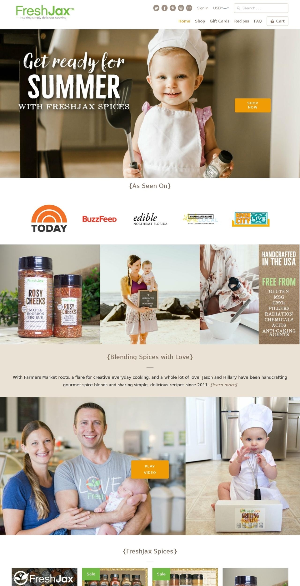 freshjax.com shopify website screenshot