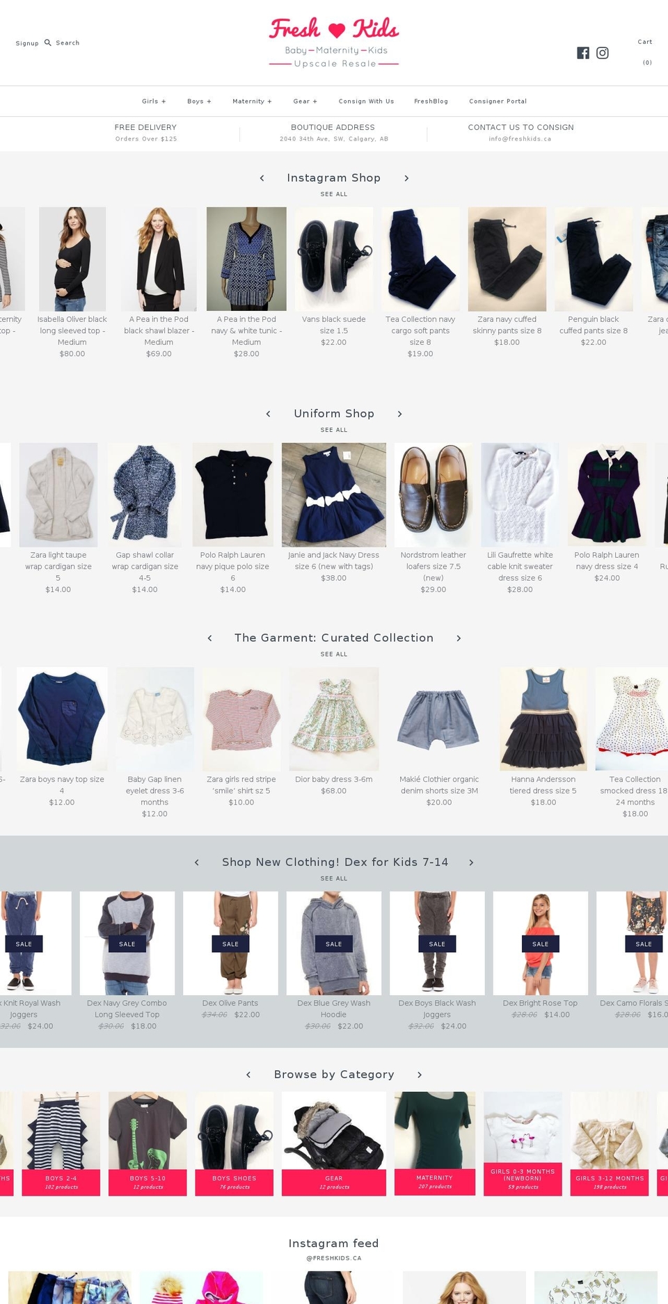 freshkidsclothing.com — Shopify storefront screenshot