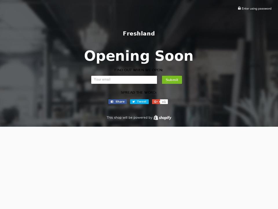 freshland.ca shopify website screenshot