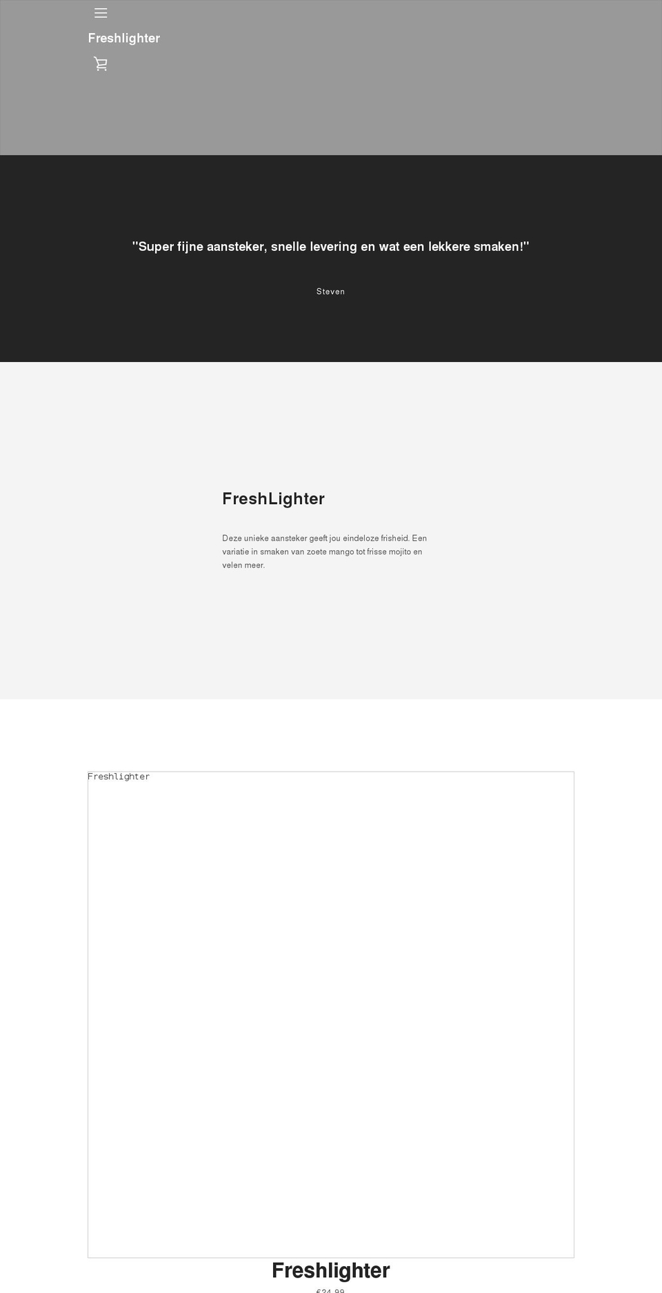 freshlighter.com shopify website screenshot