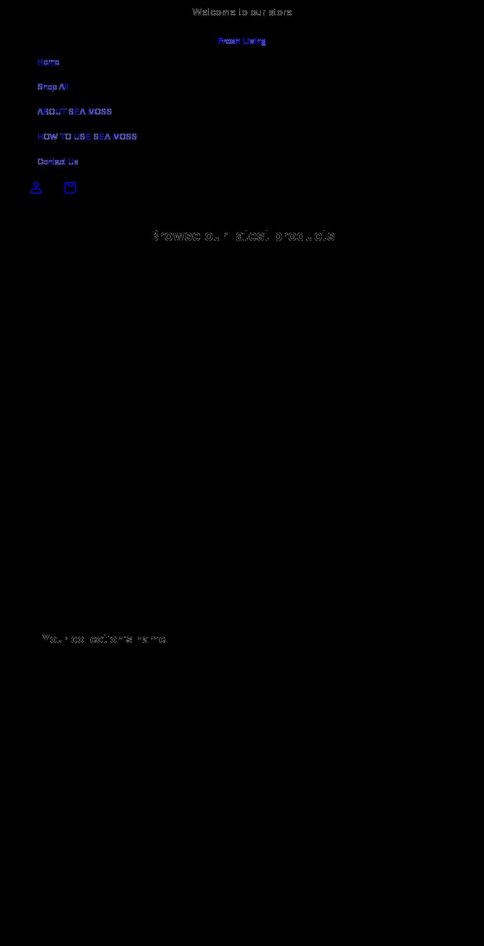 freshlivingcompany.com shopify website screenshot