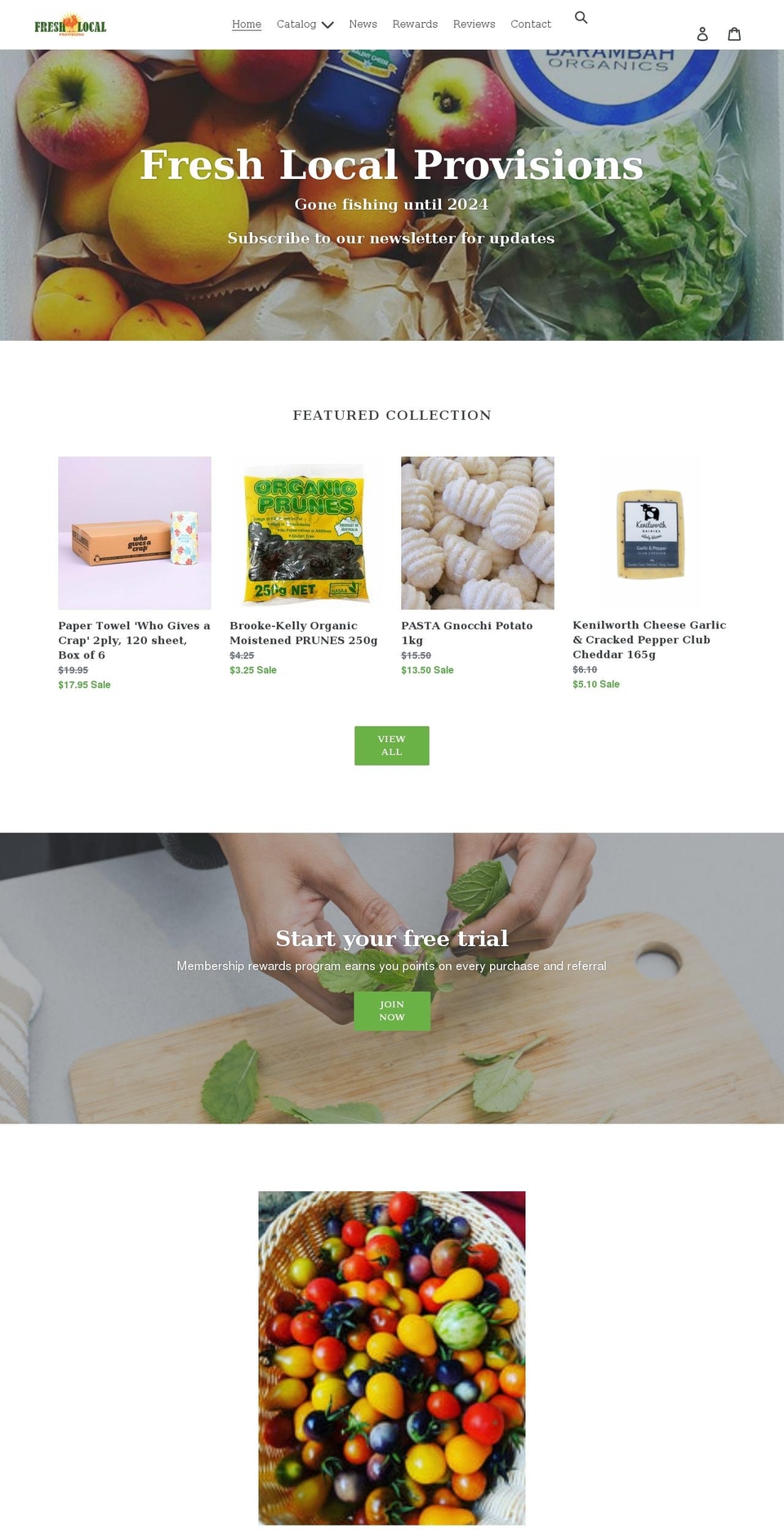 freshlocal.com.au shopify website screenshot