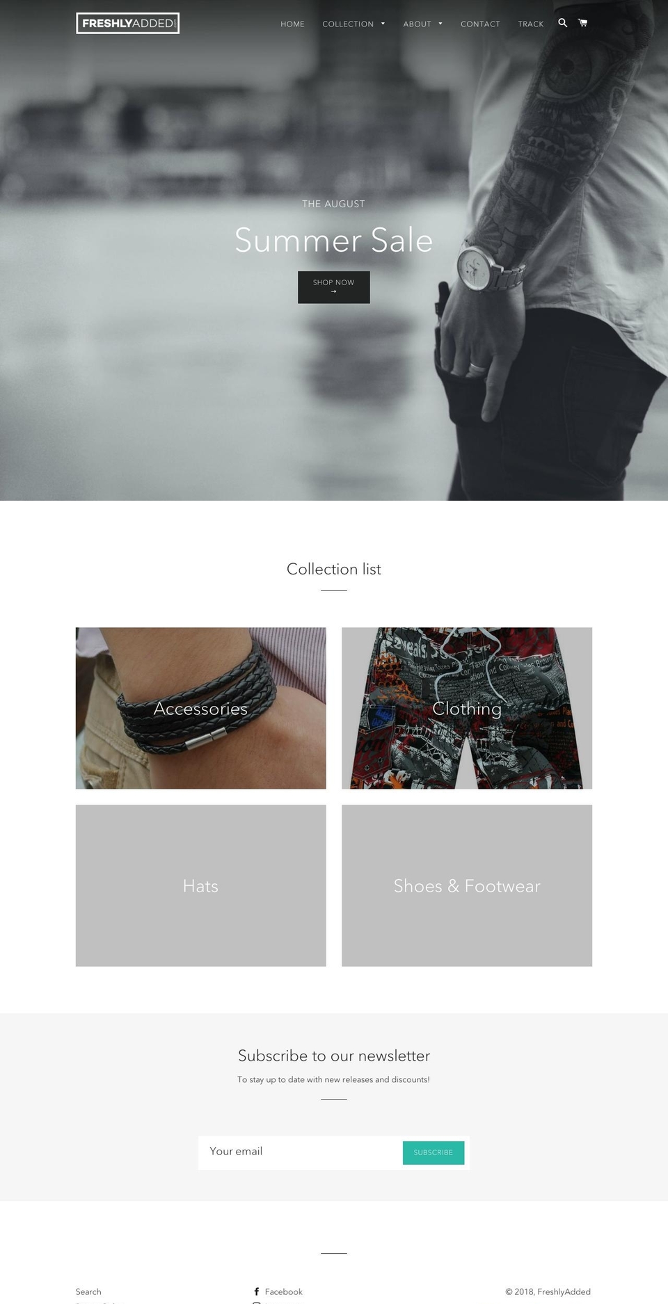 freshlyadded.com — Shopify storefront screenshot