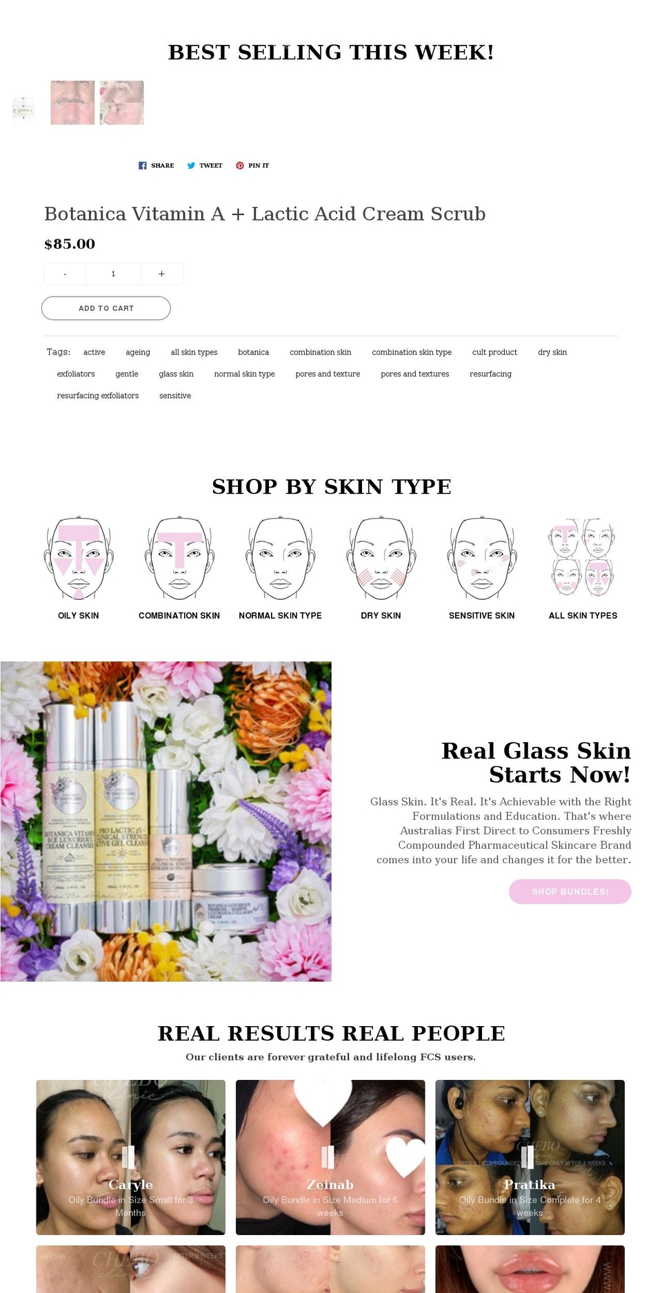freshlycompoundedskincare.com.au shopify website screenshot