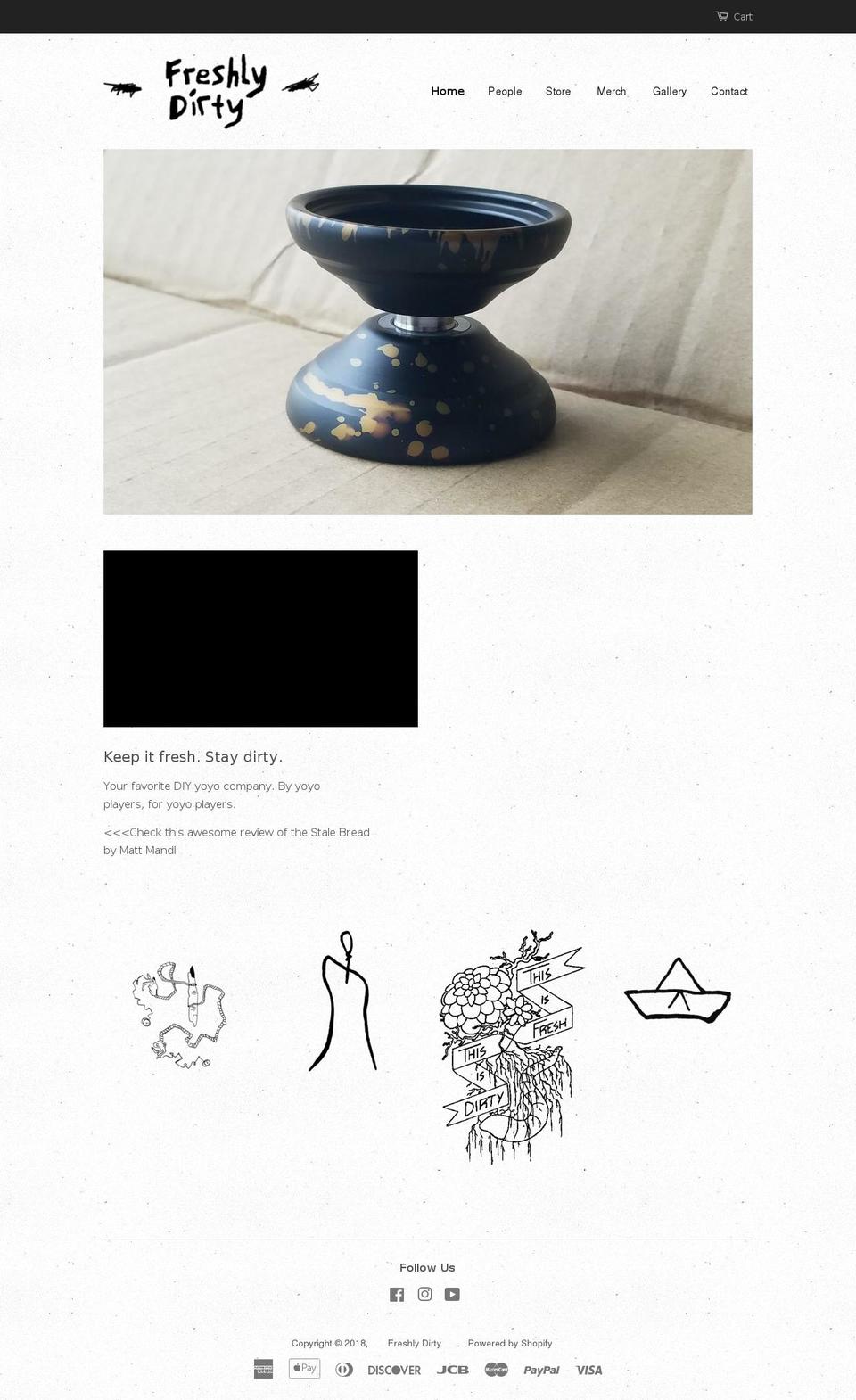 freshlydirty.com shopify website screenshot