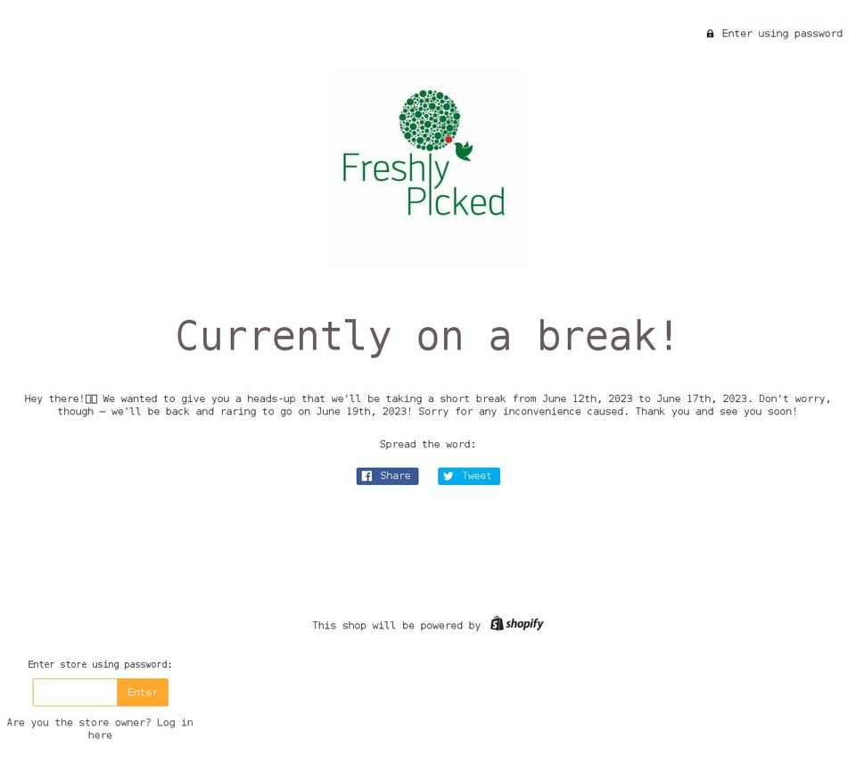 freshlypicked.com.sg shopify website screenshot