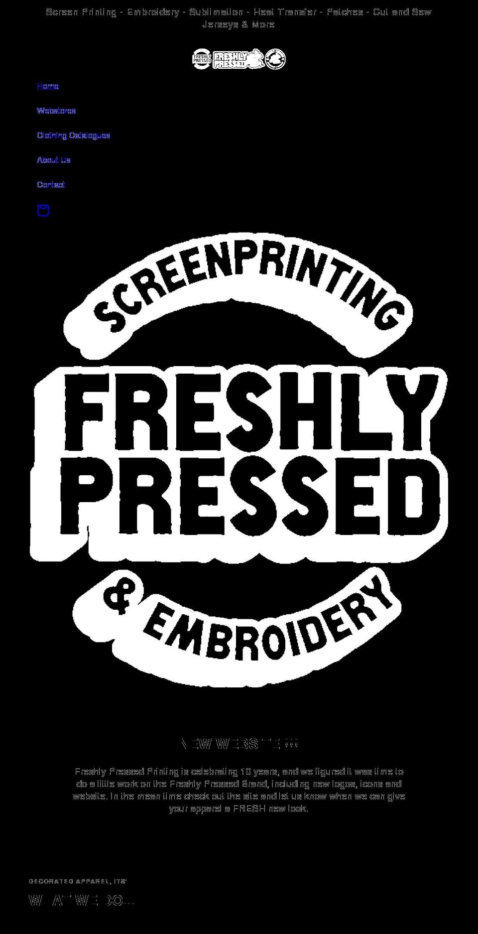 freshlypressedprinting.com shopify website screenshot