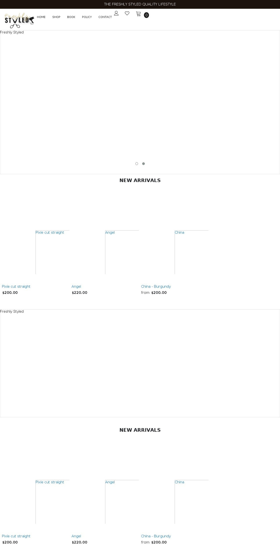 freshlystyledbytoutou.com shopify website screenshot