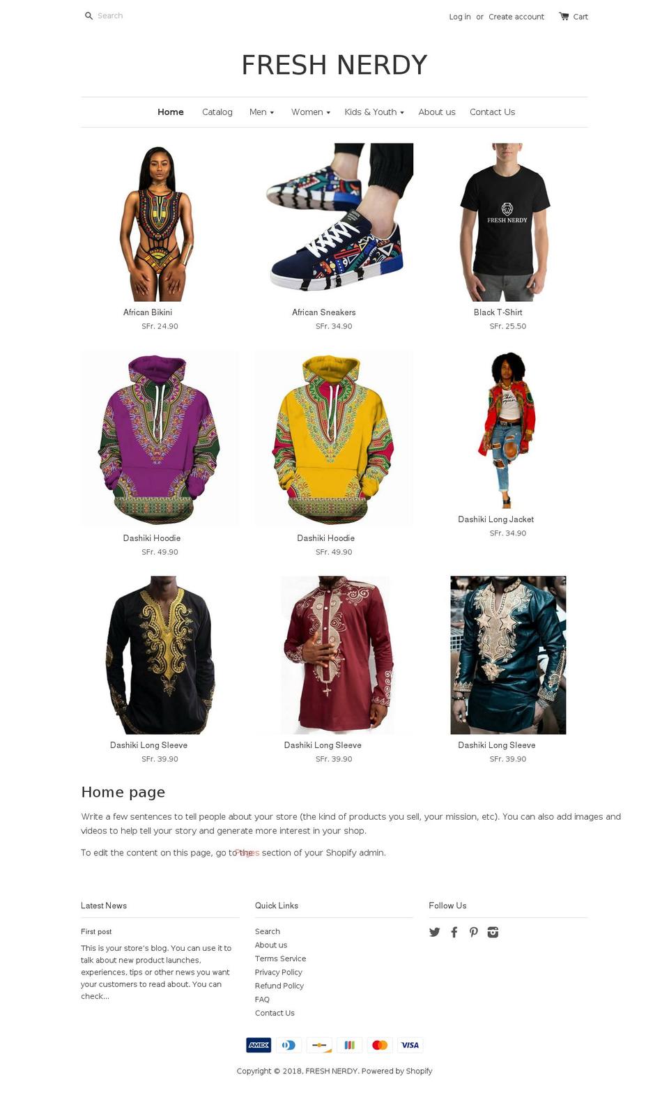 freshnerdy.com — Shopify storefront screenshot