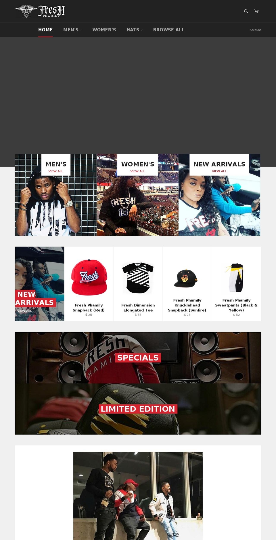 freshphamily.com shopify website screenshot